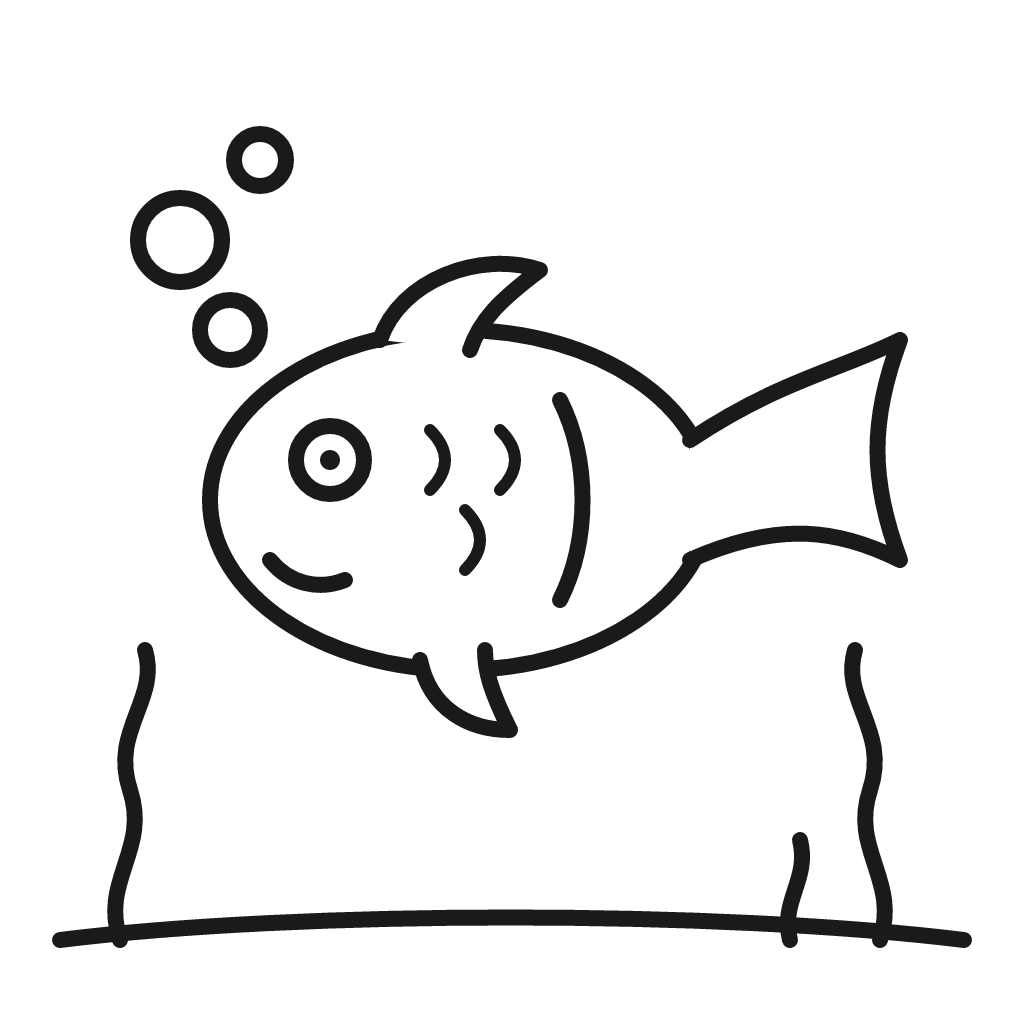 Fish coloring page line art